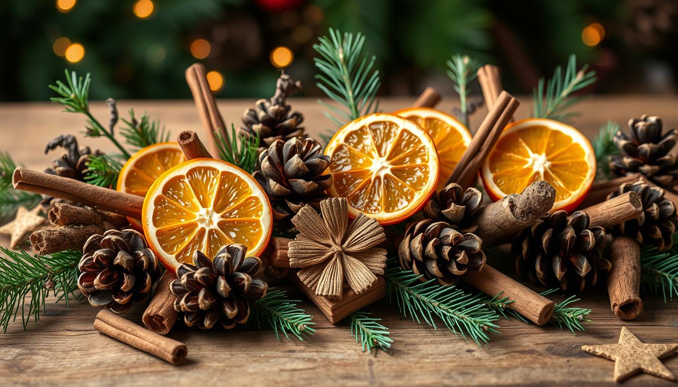 Naturmaterialien für Weihnachtsdeko